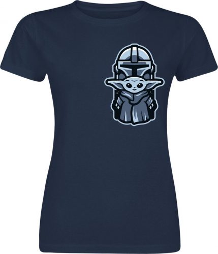 Star Wars The Mandalorian - Mando - Grogu Dámské tričko námořnická modrá