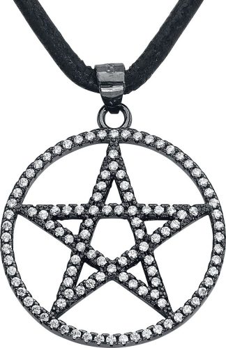 etNox Pentagramm Náhrdelník - řetízek černá
