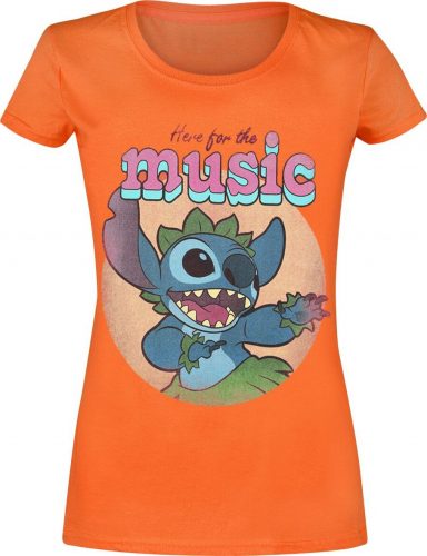 Lilo & Stitch Here For The Music Dámské tričko oranžová