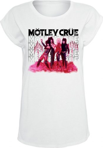 Mötley Crüe Group Montage Pink Dámské tričko bílá