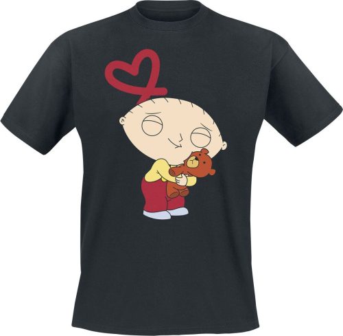 Family Guy Stewie Love Bear Tričko černá