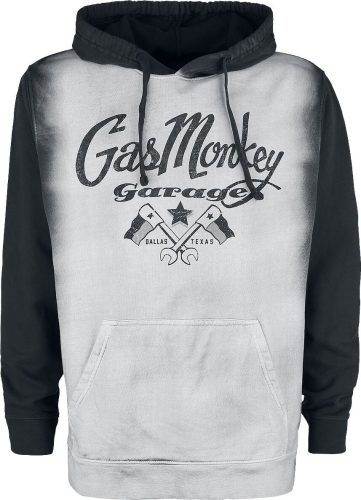 Gas Monkey Garage Dallas Texas Mikina s kapucí šedá