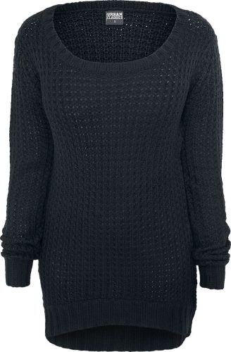 Urban Classics Ladies Long Wideneck Sweater Dámnský svetr černá