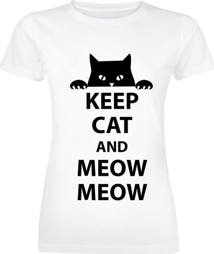 Tierisch Keep Cat And Meow Meow Dámské tričko bílá
