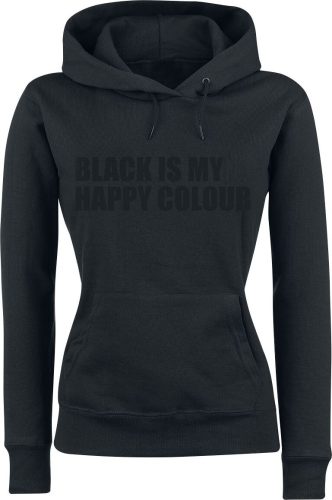 Sprüche Black Is My Happy Colour Dámská mikina s kapucí černá
