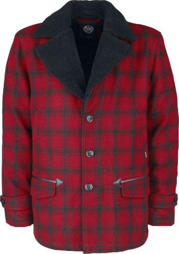 Chet Rock Kurt Lumberjack Coat Zimní bunda cervená/cerná