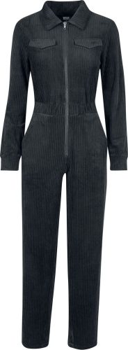 Urban Classics Ladies Velvet Rib Boiler Suit Souprava černá