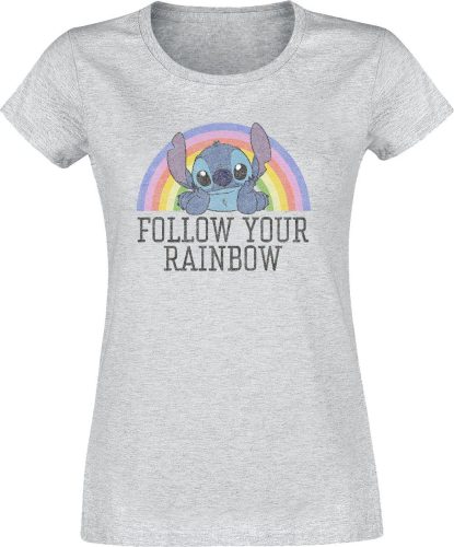 Lilo & Stitch Rainbow Stitch Dámské tričko šedá
