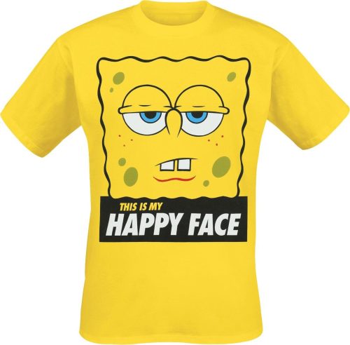 SpongeBob SquarePants This Is My Happy Face Tričko žlutá