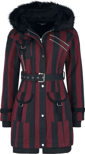 Gothicana by EMP Multi Pocket Jacket Dámská zimní bunda cerná/cervená