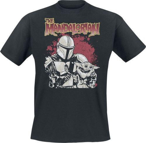 Star Wars The Mandalorian - Mandalorian And Grogu Tričko černá