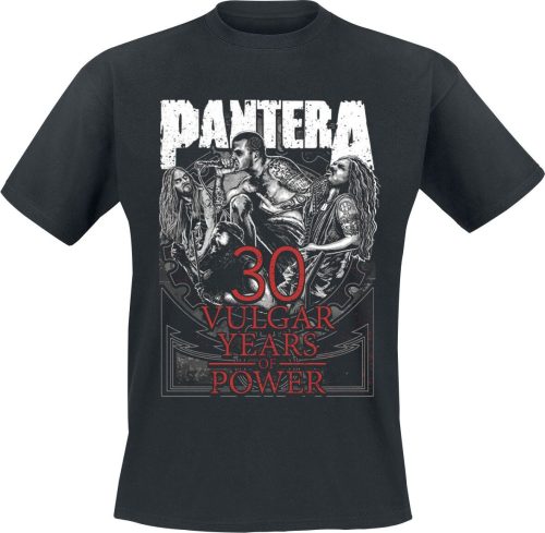 Pantera 30 Vulgar Years Of Power Tričko černá