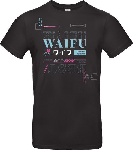 Zábavné tričko Graphical Waifu XY Tričko černá