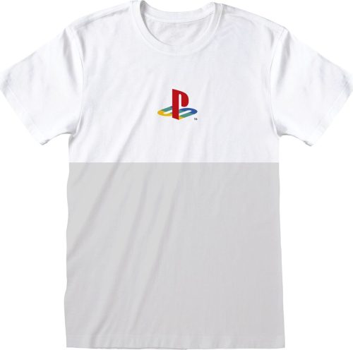 Playstation Retro Symbol Tričko bílá/šedá