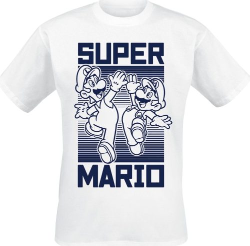 Super Mario High Five Tričko bílá