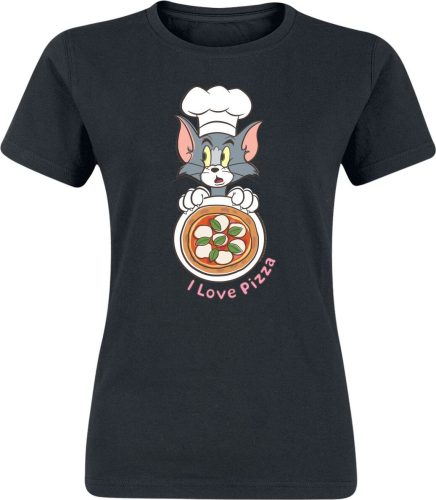 Tom And Jerry I Love Pizza Dámské tričko černá