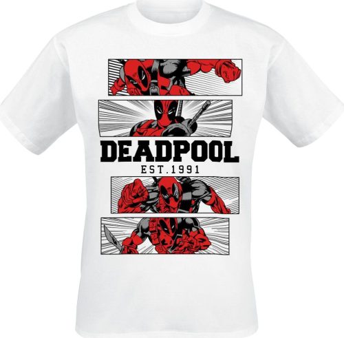 Deadpool Comic Scene Tričko bílá