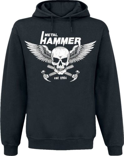 Metal Hammer Logo Skull Mikina s kapucí černá