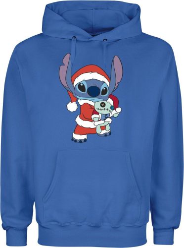 Lilo & Stitch Christmas Stitch Mikina s kapucí modrá
