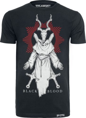 Black Blood by Gothicana T-Shirt mit Goat Monk Tričko černá