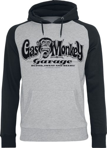 Gas Monkey Garage Logo Mikina s kapucí cerná/šedá