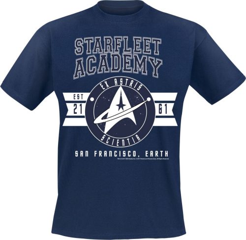 Star Trek Ex-Astris Scientia Tričko námořnická modrá