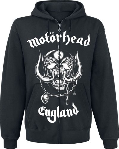 Motörhead England Mikina s kapucí na zip černá