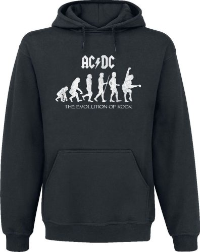 AC/DC Evolution Of Rock Mikina s kapucí černá