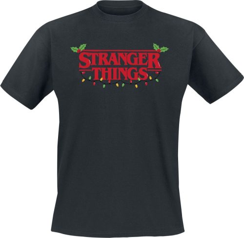 Stranger Things Christmas Lights Tričko černá