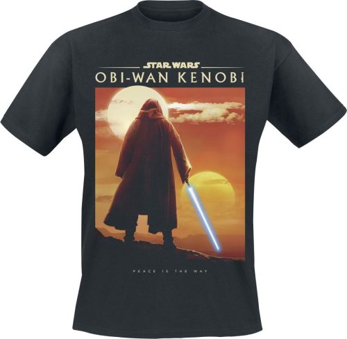 Star Wars Obi-Wan Kenobi - Peacels The Way Tričko černá