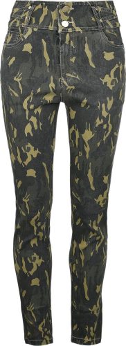 QED London Camouflage Stretch Skinny Jeans Dámské džíny maskáčová
