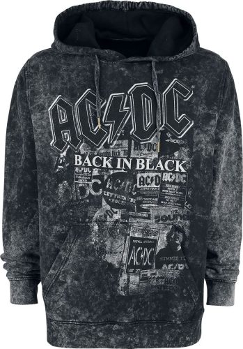 AC/DC Back in Black Mikina s kapucí šedá/cerná