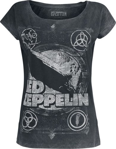 Led Zeppelin Shook Me Dámské tričko cerná/šedá