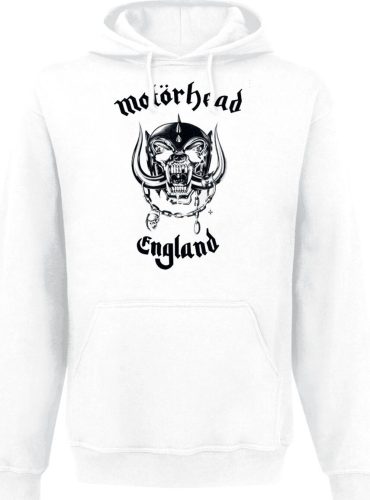 Motörhead England Mikina s kapucí bílá