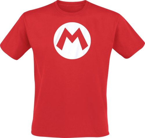 Super Mario Mario Badge Tričko červená