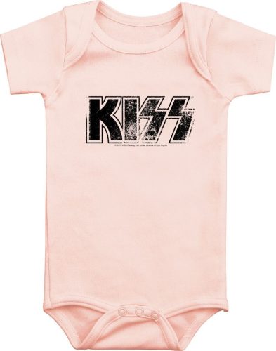Kiss Metal-Kids - Distressed Logo body světle růžová