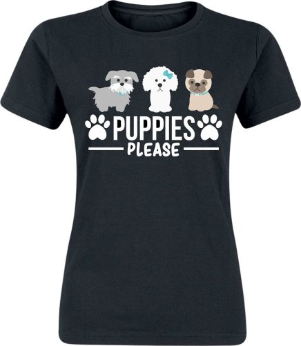 Tierisch Puppies Please Dámské tričko černá