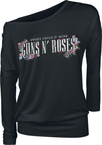 Guns N' Roses Sweet child Flowers Dámské tričko s dlouhými rukávy černá