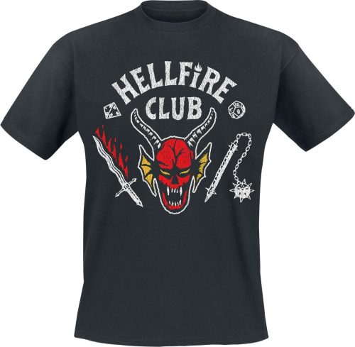 Stranger Things Hellfire Club Tričko černá