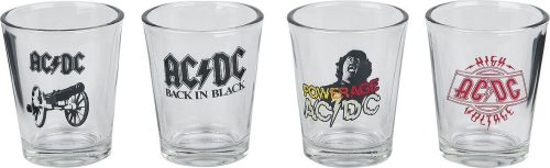 AC/DC Shotglas-Set sada sklenicek transparentní