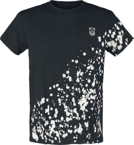 Black Premium by EMP T-Shirt mit weißen Flecken und Stickerei Tričko černá