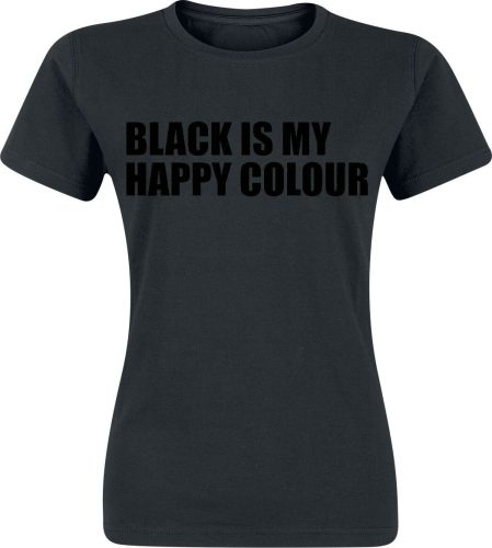 Sprüche Black Is My Happy Colour Dámské tričko černá