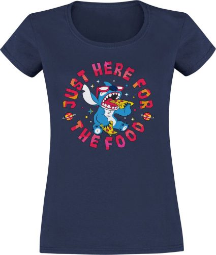 Lilo & Stitch Just Here For The Food Dámské tričko modrá