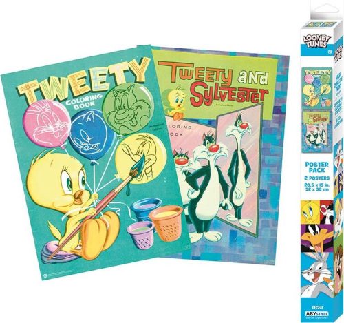 Looney Tunes Tweety & Sylvester - Poster 2er Set Chibi Design plakát standard