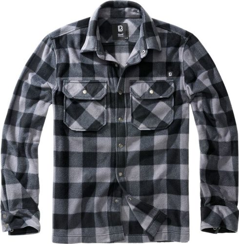 Brandit Fleece Shirt Jeff Košile cerná/šedá