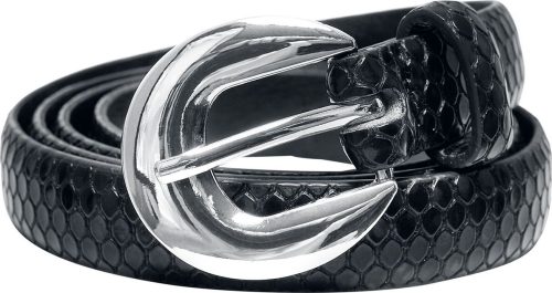 Urban Classics Snake Synthetic Leather Ladies Belt Opasky z umělé kůže černá
