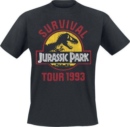 Jurassic Park Survival Tour Tričko černá