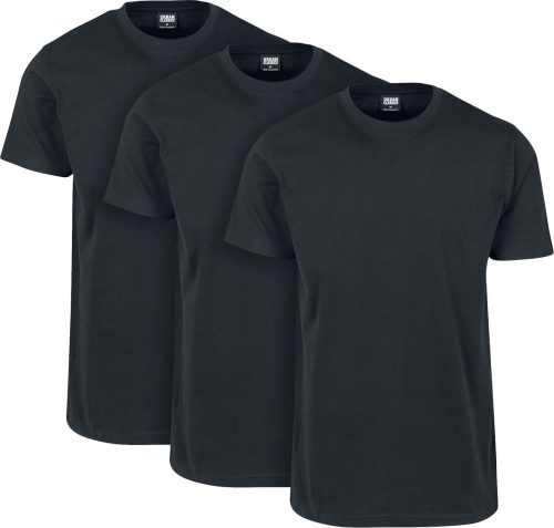 Urban Classics Balení 3 ks Basic triček Tričko černá