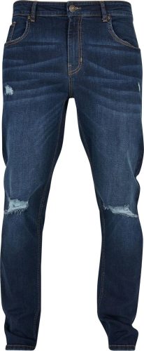 Urban Classics Strečové džíny se zničenými efekty Džíny tmavě modrá