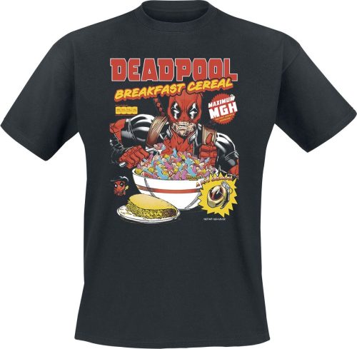 Deadpool Cereals Tričko černá